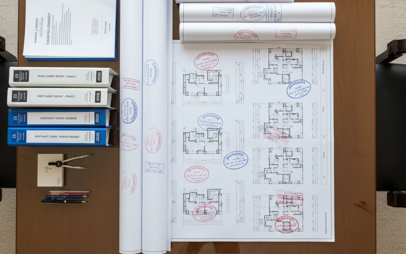 Approval drawings, stamped permits and documentation binders