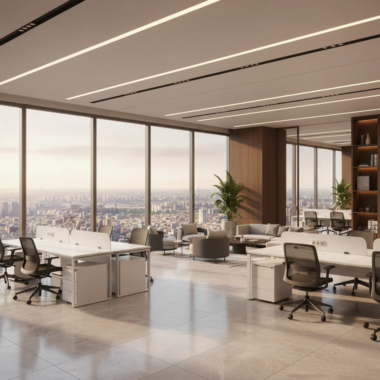 Integrated office design delivered in a commercial tower