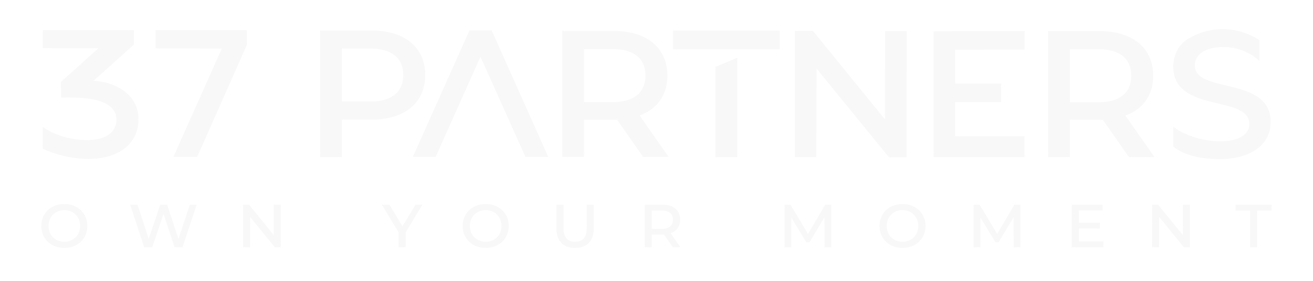 37 Partners sub mark with own your moment tagline in white