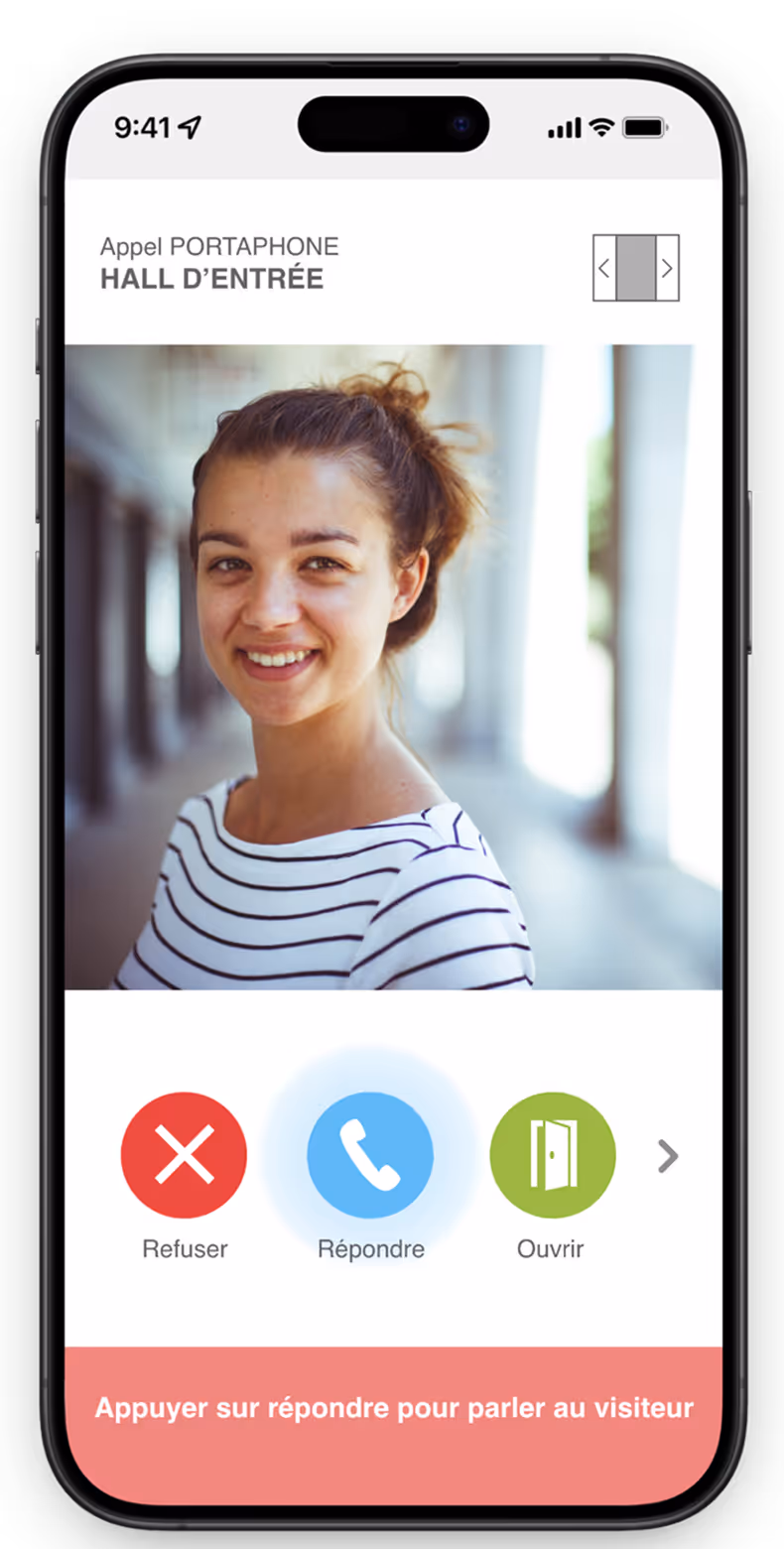 Interface de réponse aux visiteurs - version recadrée