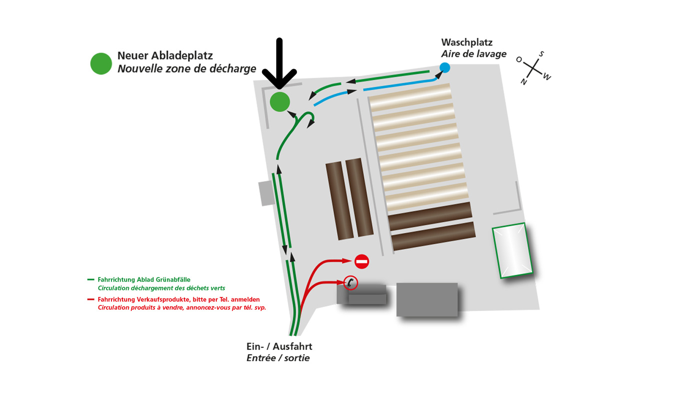 Neuer Abladeplatz für Grüngut-Lieferungen