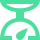 Green icon of a clock with an arrow circling counterclockwise around it.