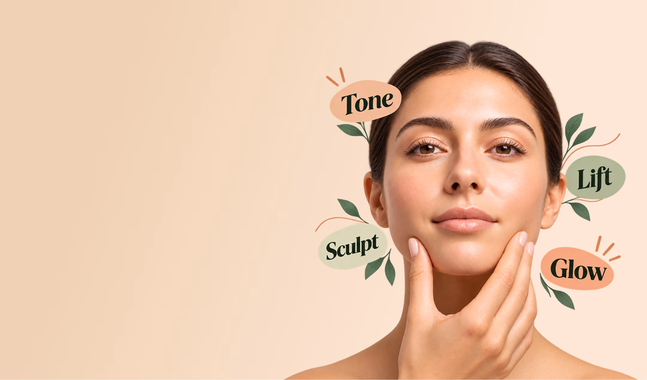 Woman doing face yoga exercises during a live online class with Shvasa