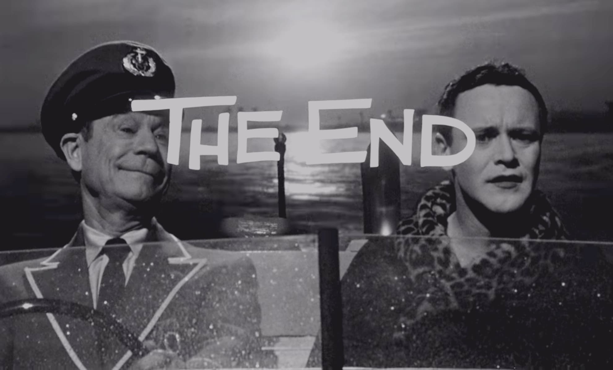 Осгуд Филдинг и Джерри на лодке, надпись The End на экране