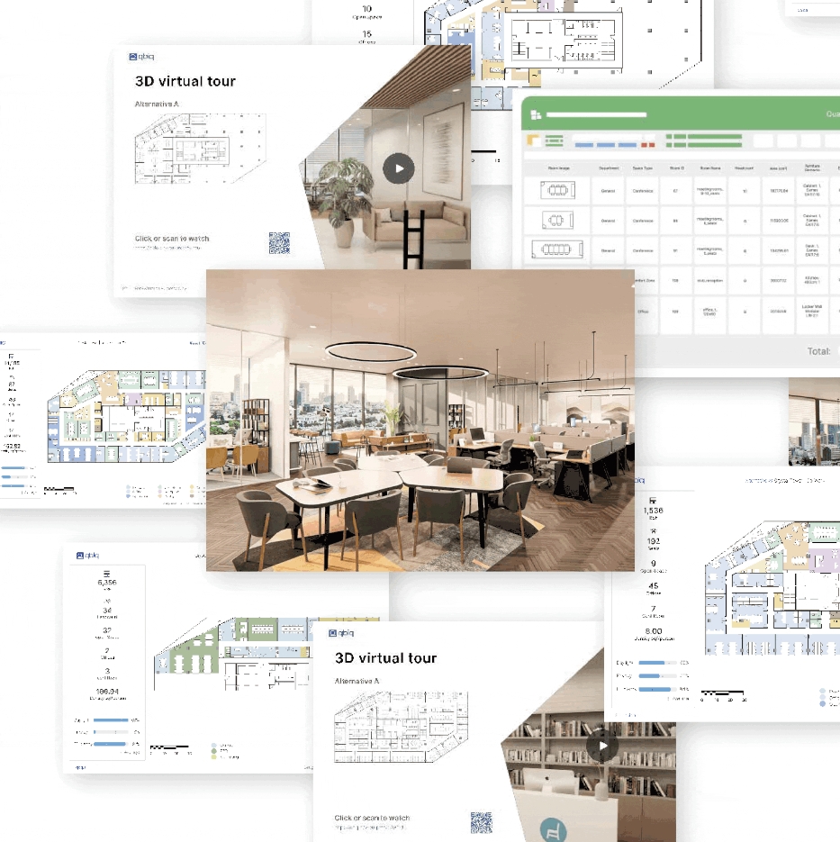 images of floor plans and videos by qbiq.ai