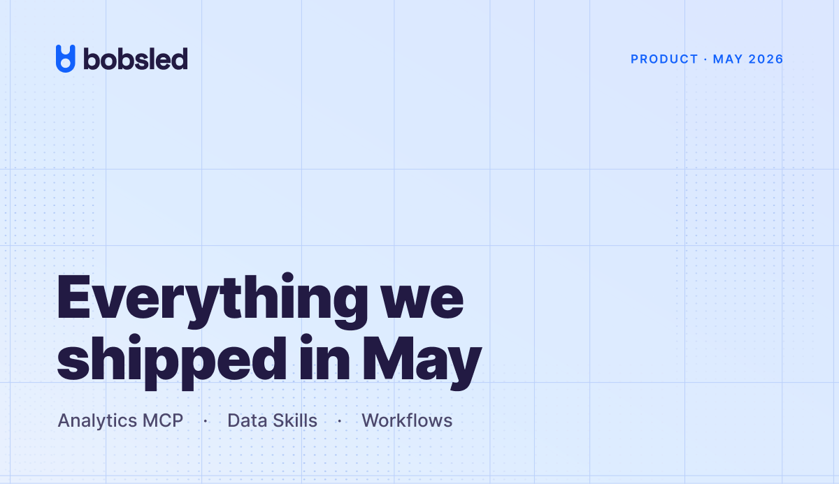 Everything we shipped in May — Analytics MCP, Data Skills, Workflows