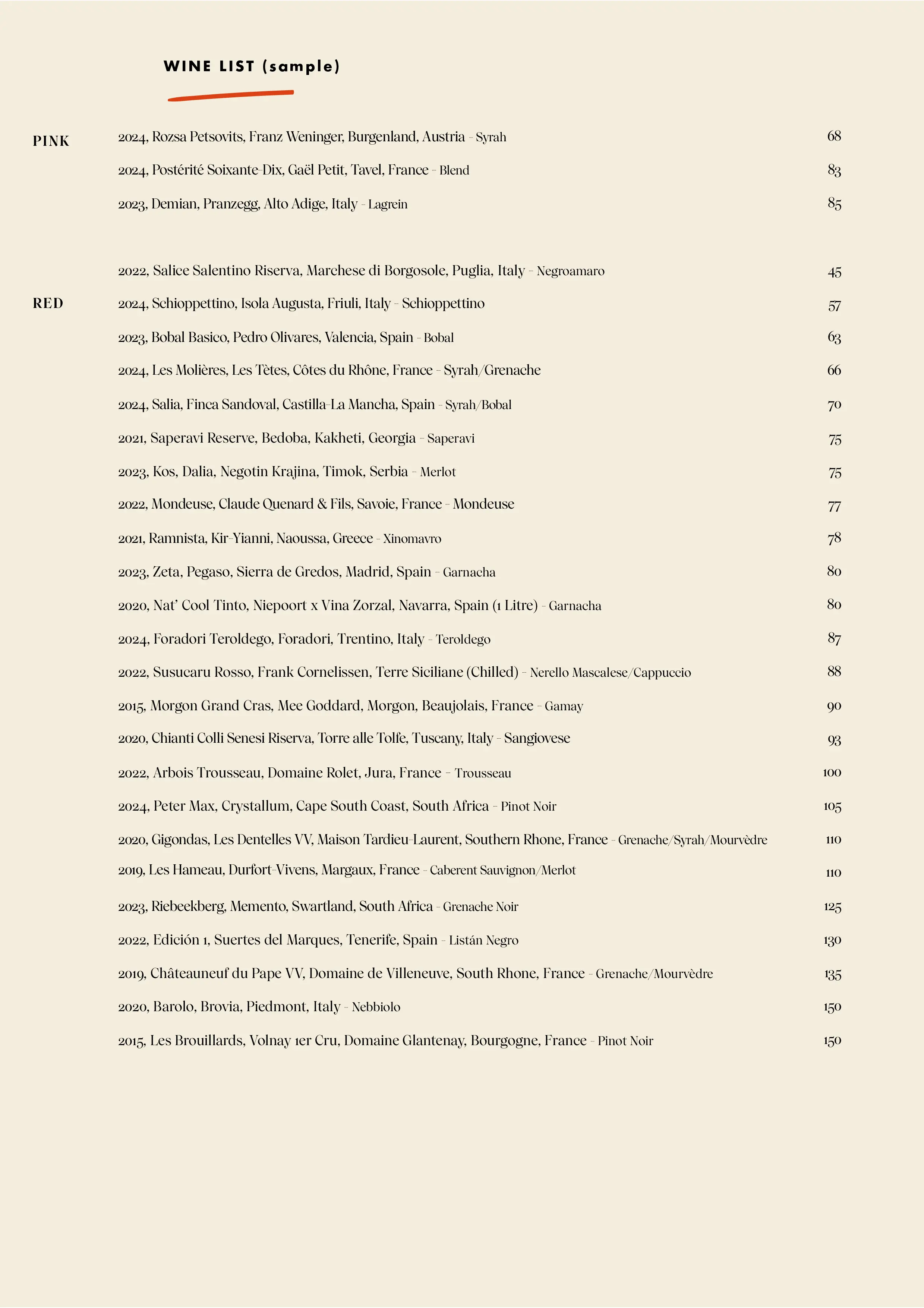 Wine List Item 2