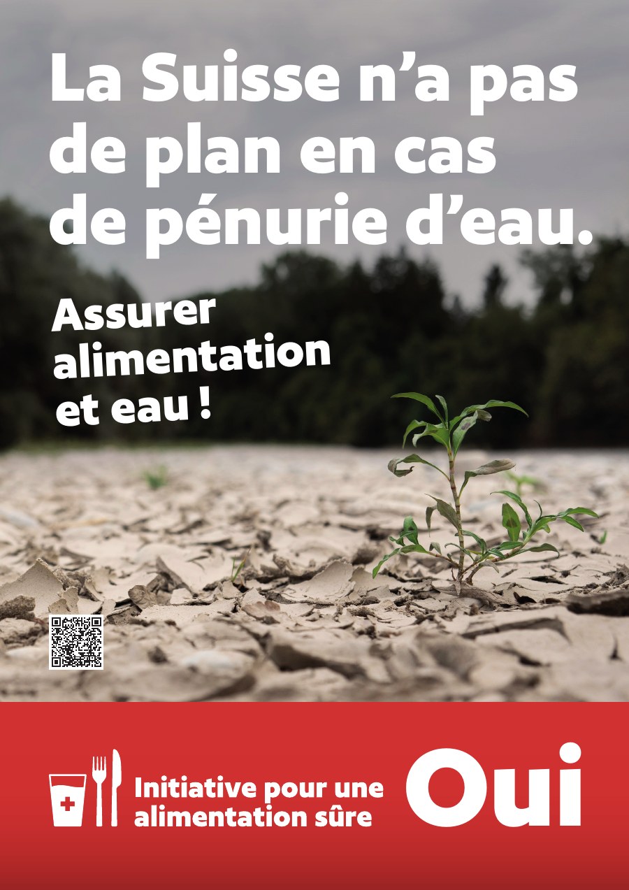 Plakat Die Schweiz hat keinen Plan bei Wassermangel