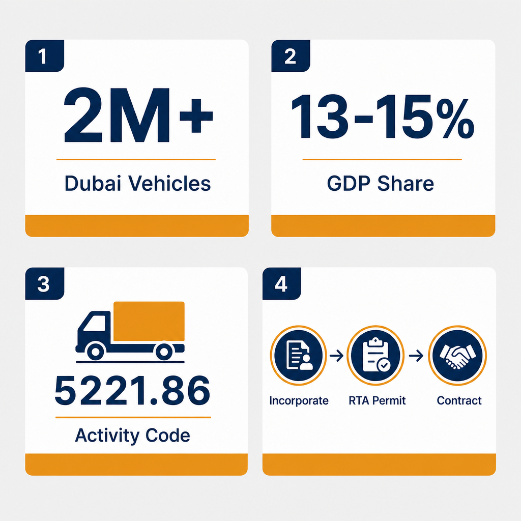 Infographic: How to Start a Vehicle Transport and Towing Business in Dubai
