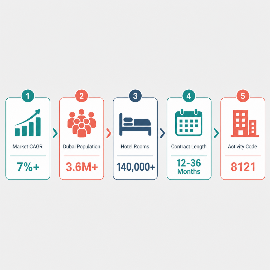 Infographic: How to Start a Building Cleaning Business in Dubai