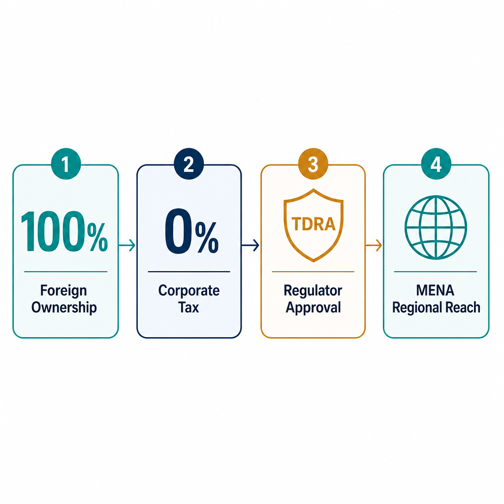 Infographic: How to Start a Delivery of Visual, Aural or Textual Programming Received from Cable Networks, Local Business in Dubai with Meydan Free Zone