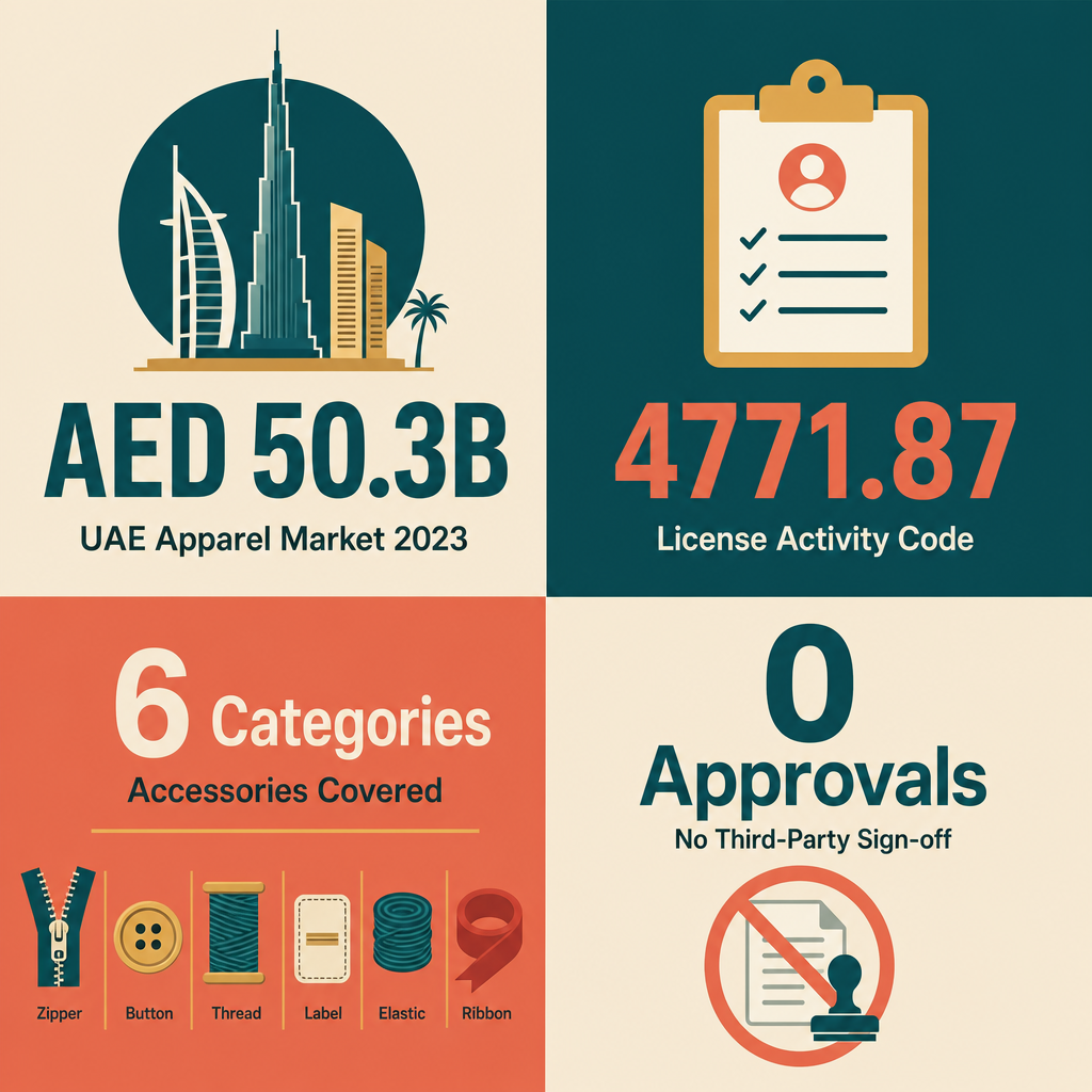Infographic: How to Start a Garments Accessories Trading Business with Meydan Free Zone