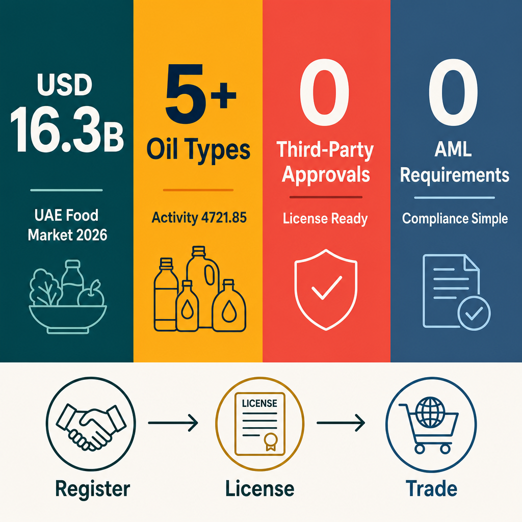 Infographic: How to Start a Ghee & Vegetable Oil Trading Business with Meydan Free Zone