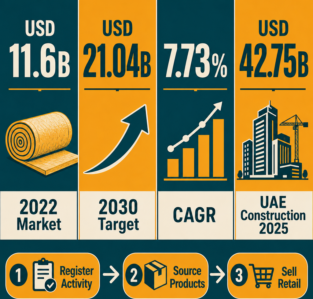 Infographic: How to Start a Insulation & Protection Materials Trading Business in Dubai with Meydan Free Zone