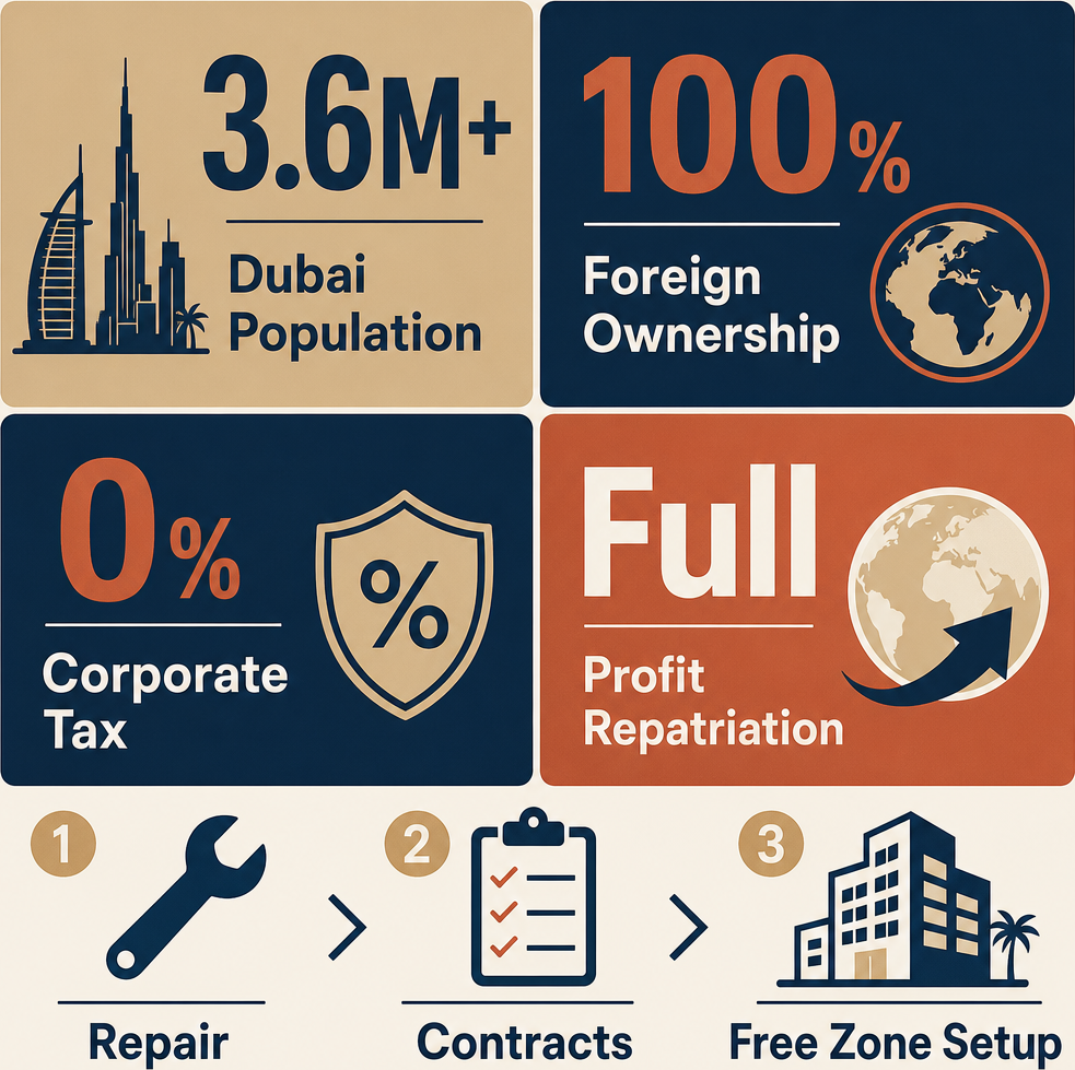 Infographic: How to Start a Leather and Similar Products Repair Business in Dubai with Meydan Free Zone