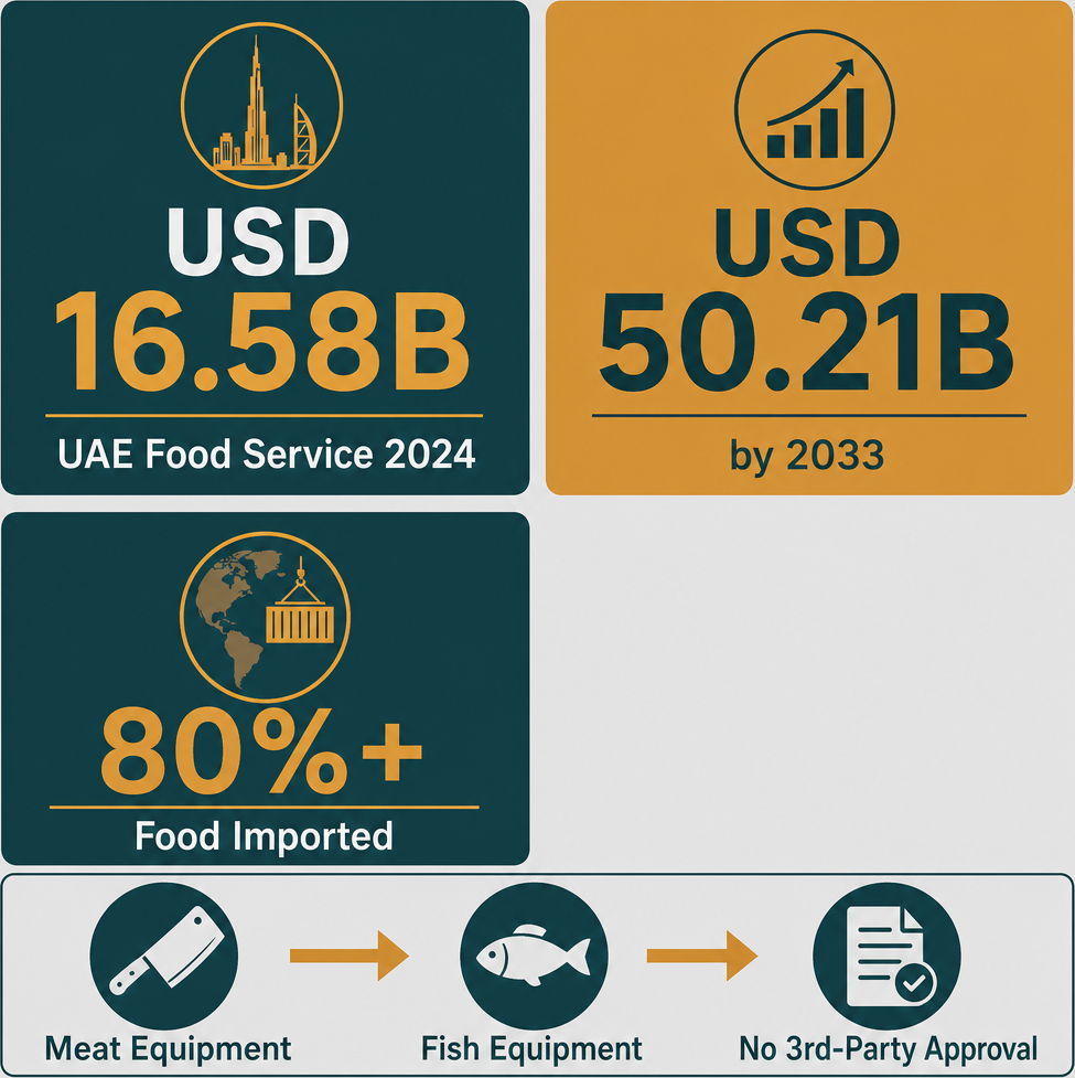 Infographic: How to Start a Meat & Fish Processing Equipment & Machinery Trading Business with Meydan Free Zone