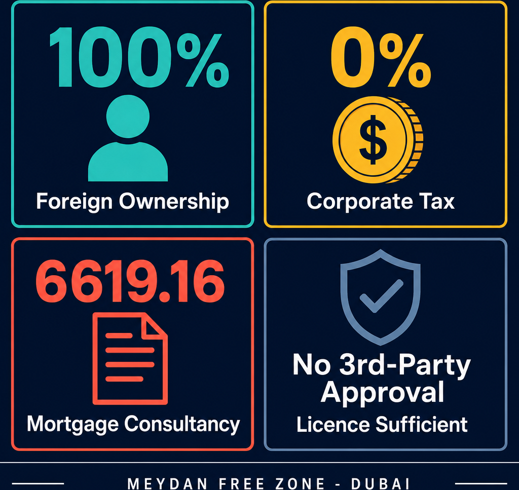 Infographic: How to Start a Mortgage Consultancy Business in Dubai with Meydan Free Zone