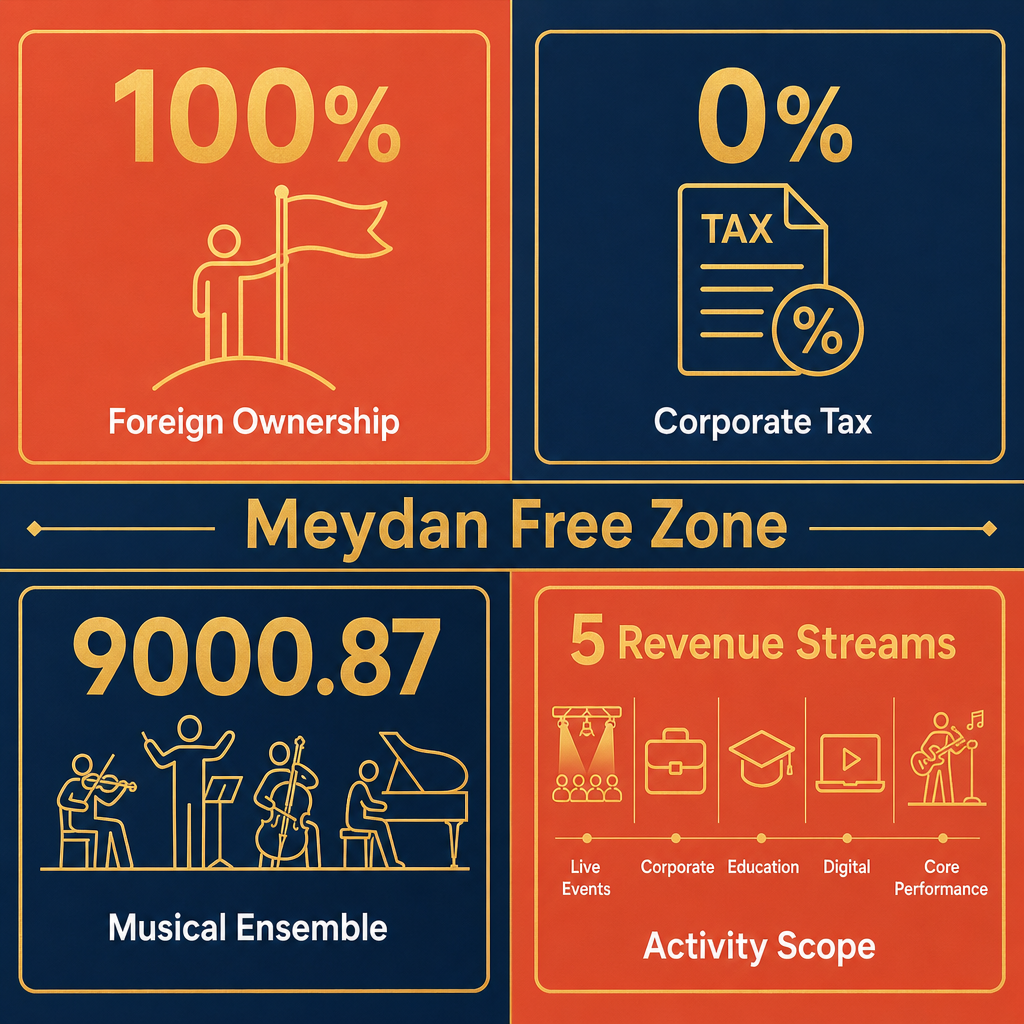 Infographic: How to Start a Musical Ensemble Business in Dubai with Meydan Free Zone