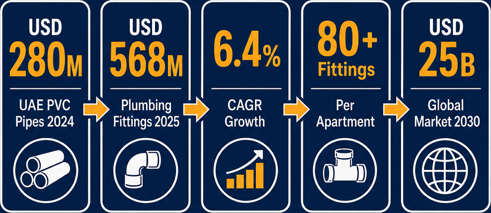Infographic: How to Start a Pipes & Fittings Trading Business in Dubai with Meydan Free Zone