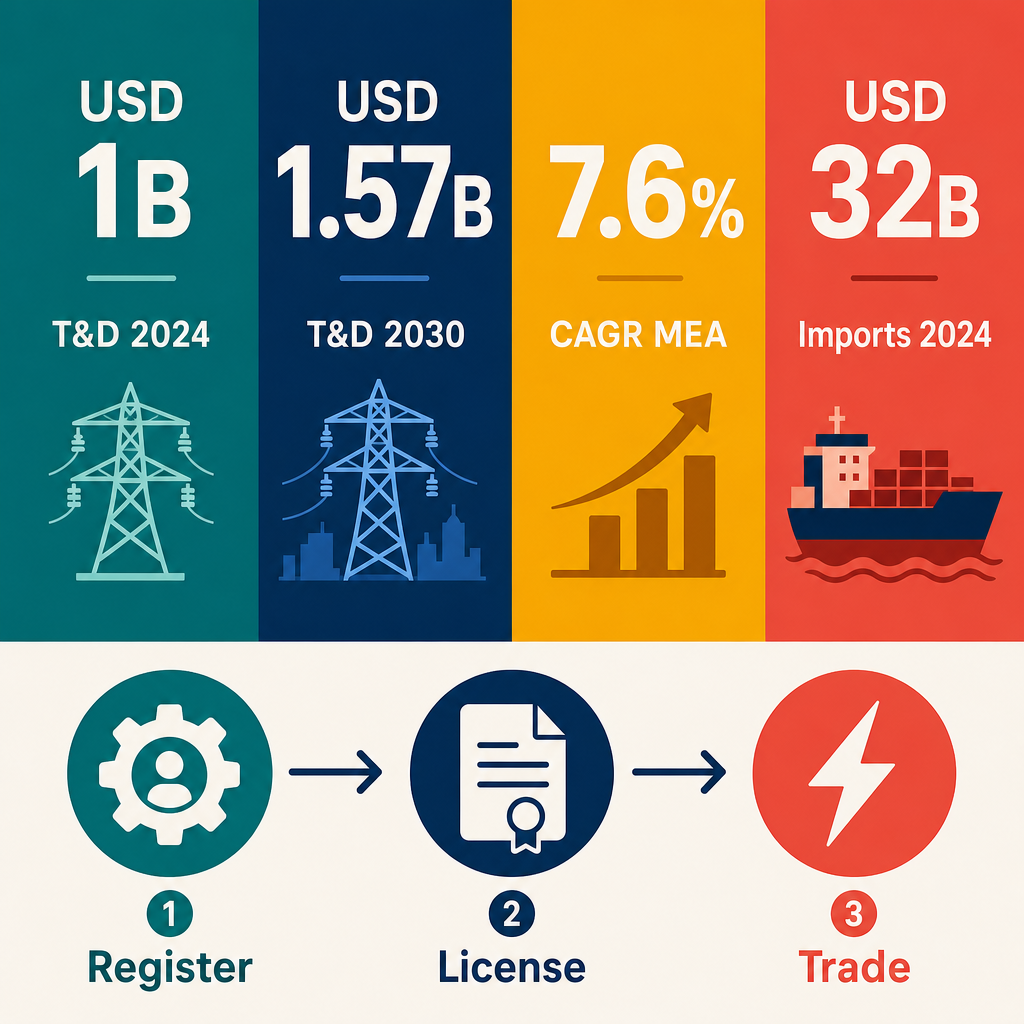 Infographic: How to Start a Power Generation, Transmission & Distribution Equipment Trading Business with Meydan Free Zone