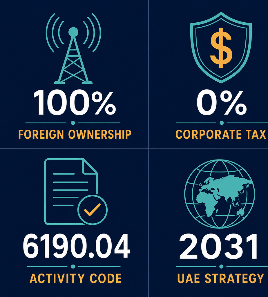 Infographic: How to Start a Provision of Telephone and Internet Access in Facilities Open to the Public Business in Dubai with Meydan Free Zone