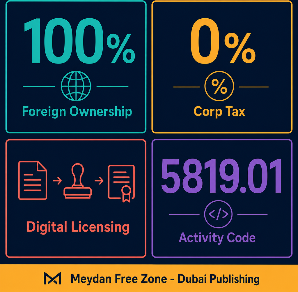 Infographic: How to Start a Publishing Business in Dubai with Meydan Free Zone