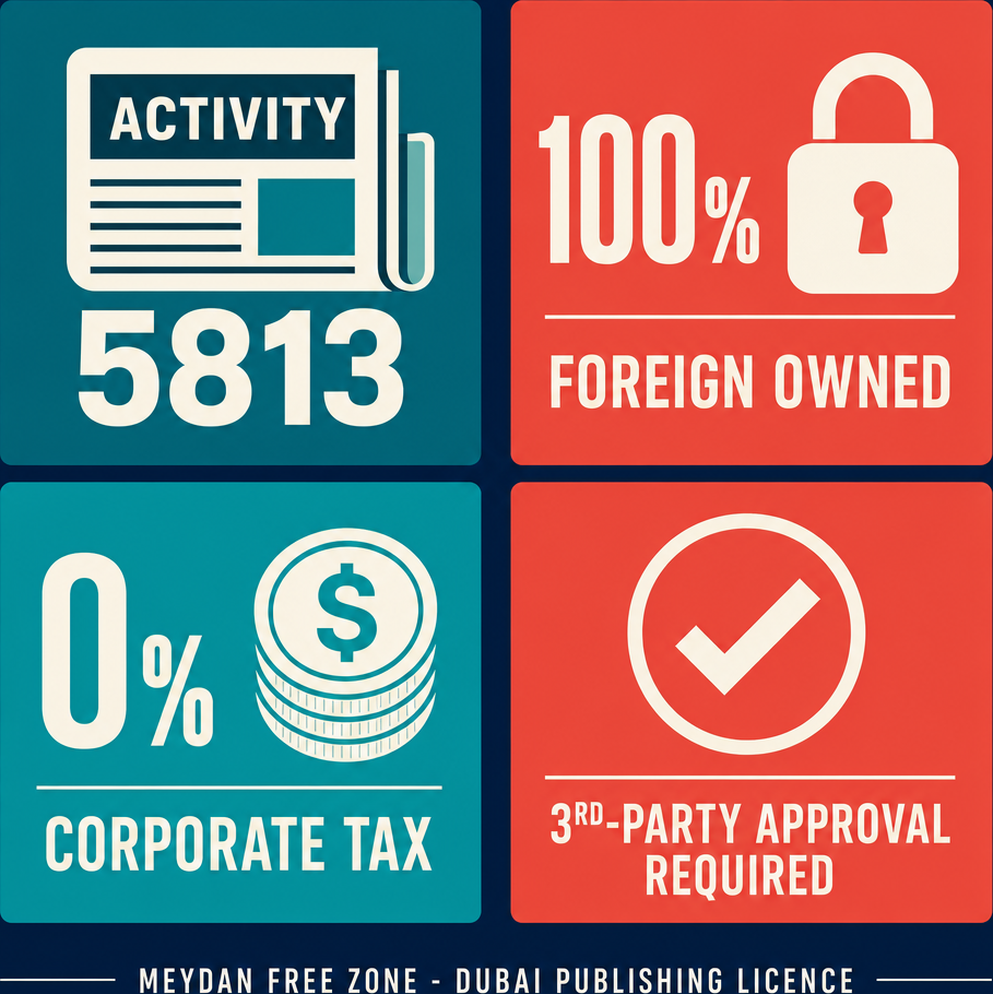 Infographic: How to Start a Publishing of Newspapers, Journals and Periodicals Business in Dubai with Meydan Free Zone