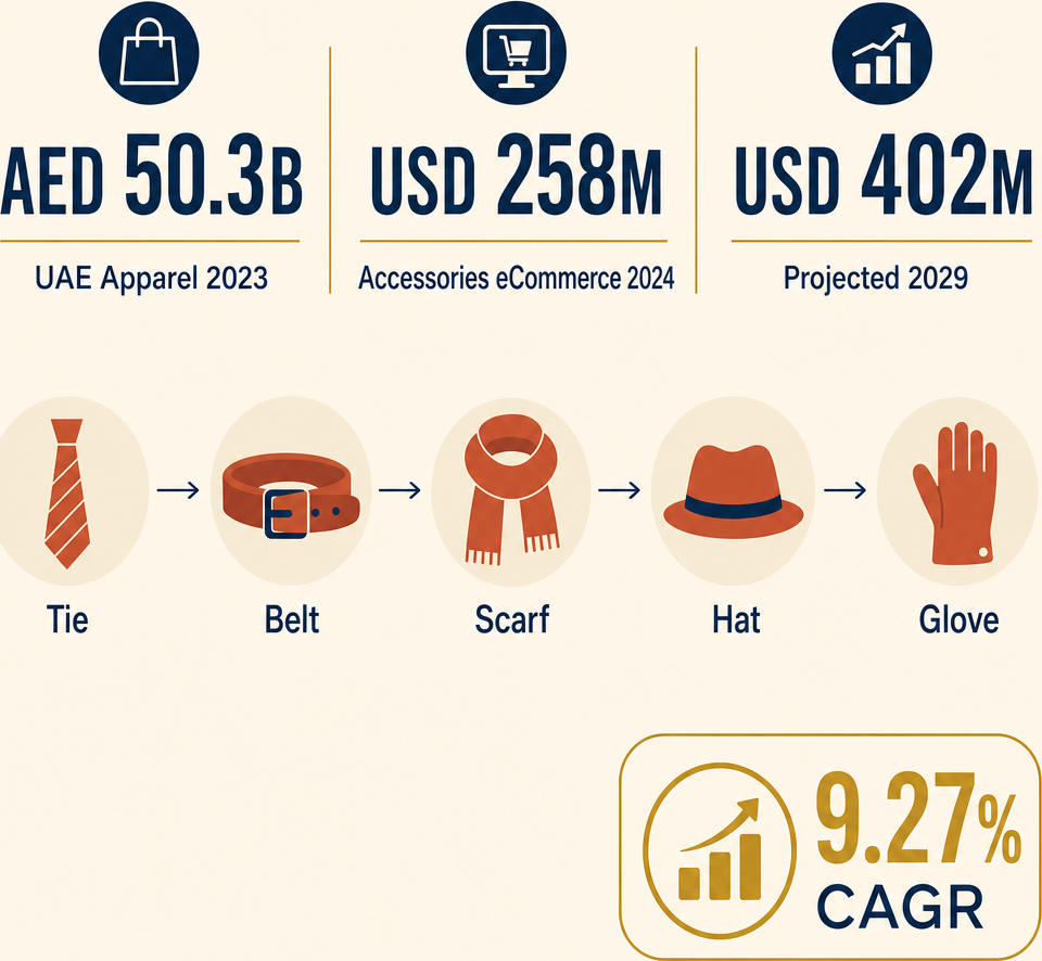 Infographic: How to Start a Retail Sale Of Clothing Accessories Such As Gloves, Ties, Braces Etc. Business with Meydan Free Zone