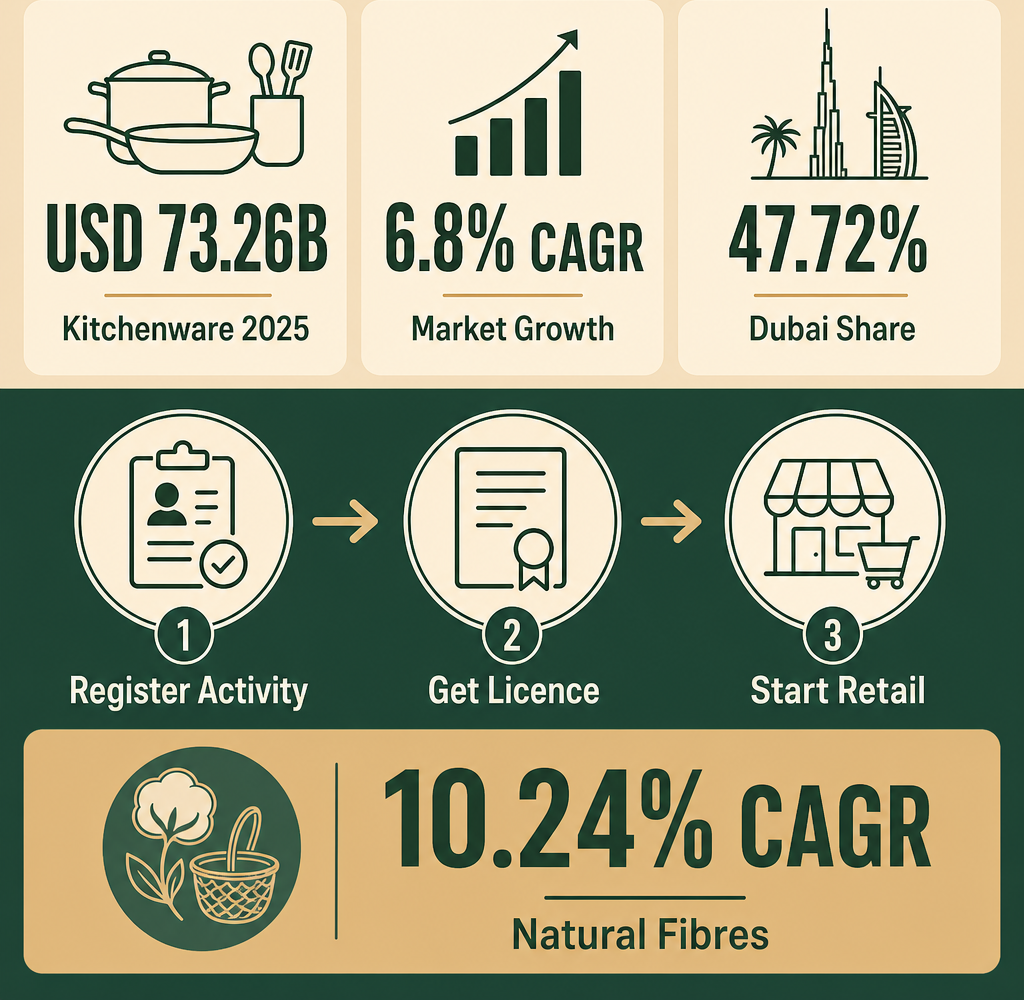 Infographic: How to Start a Retail Sale of Wooden, Cork and Wickerwork Goods Business in Dubai with Meydan Free Zone