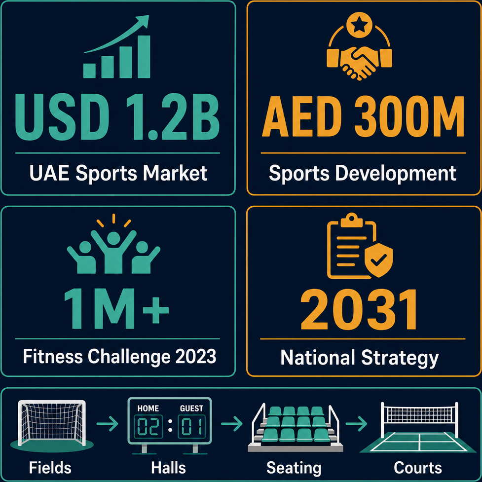Infographic: How to Start a Sports Fields & Halls Equipment Trading Business with Meydan Free Zone