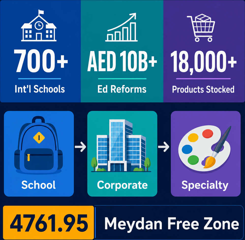 Infographic: How to Start a Stationery Trading Business in Dubai with Meydan Free Zone