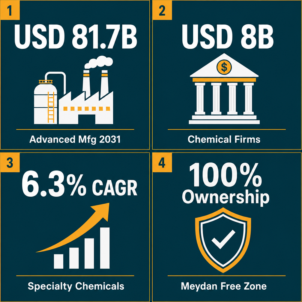 Infographic: How to Start a Tannery and Dyeing Materials Trading Business with Meydan Free Zone