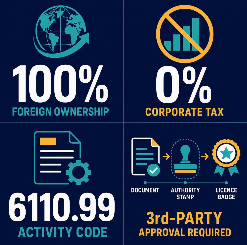 Infographic: How to Start a Television and Radio Broadcasting via Encrypted and Open Channels Business in Dubai with Meydan Free Zone