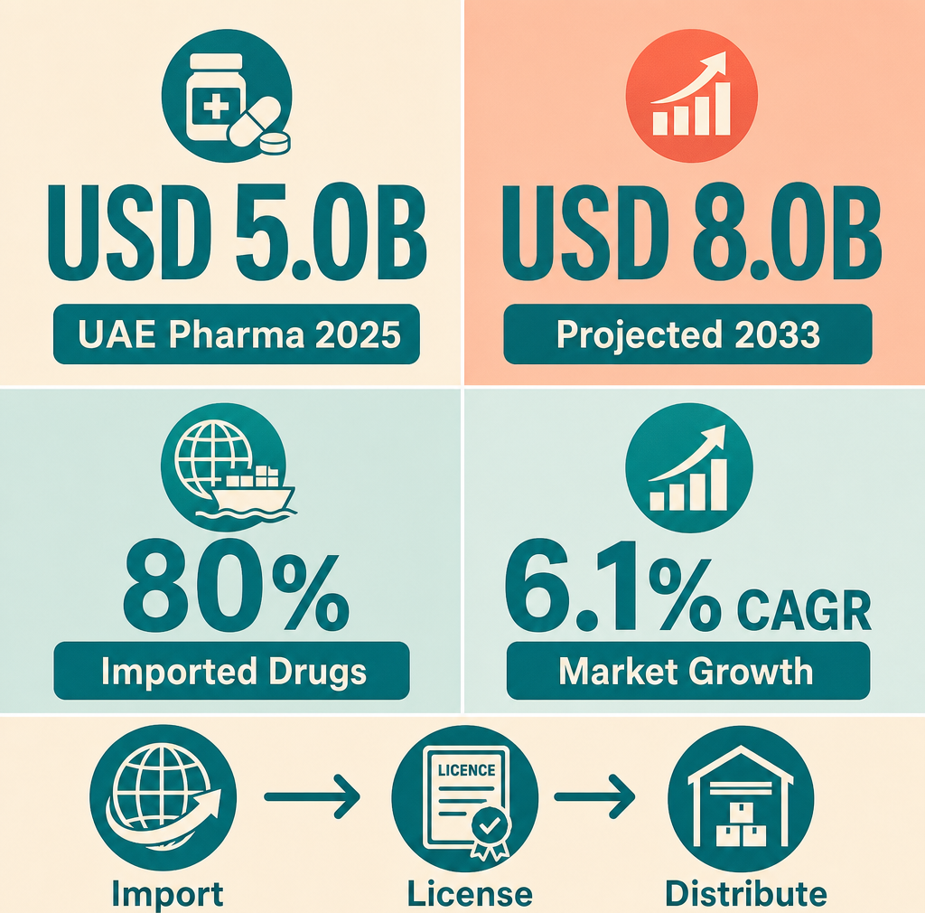 Infographic: How to Start a Wholesale Drug Store Business with Meydan Free Zone