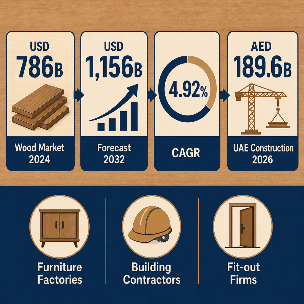Infographic: How to Start a Wholesale of Products of Primary Processing of Wood Business with Meydan Free Zone