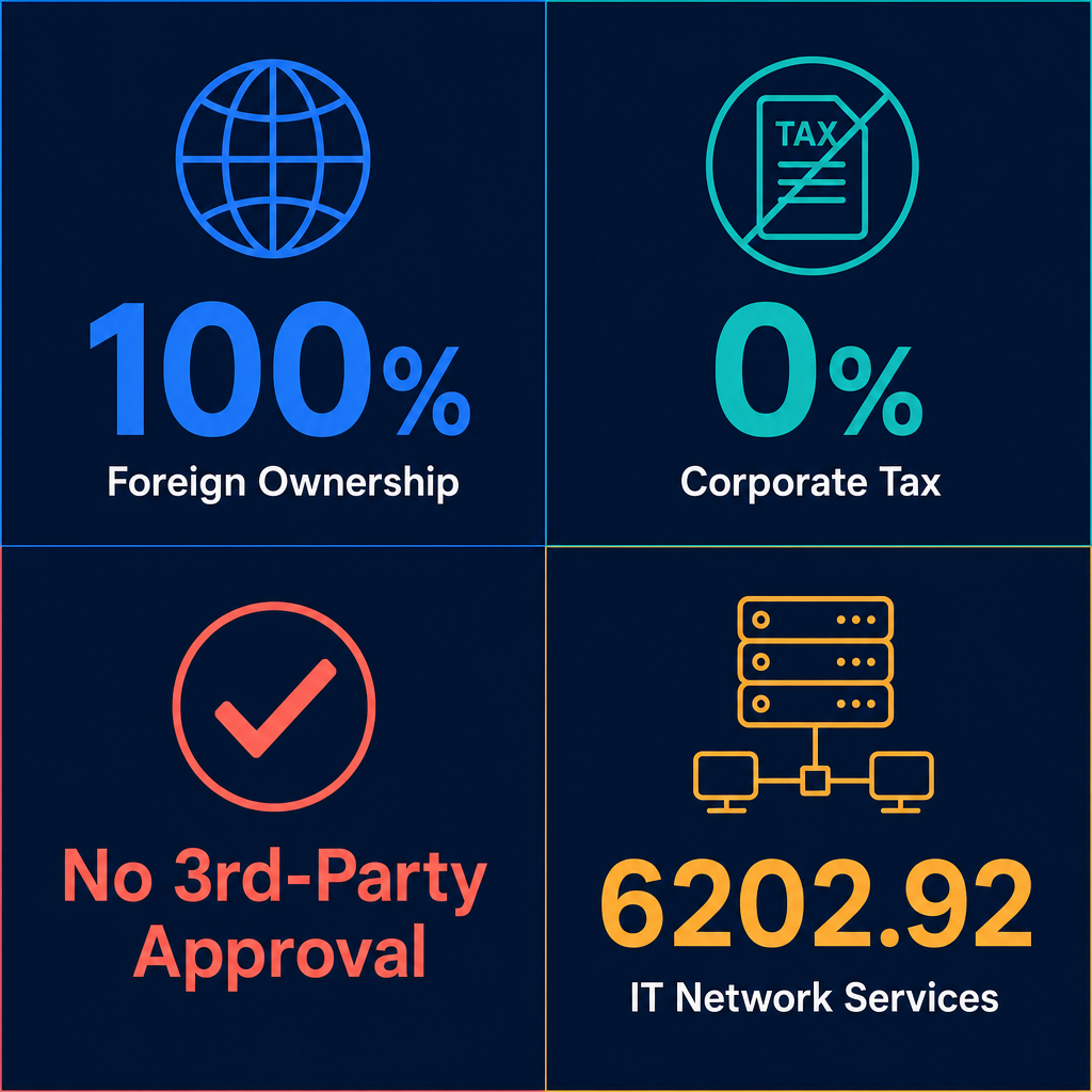 Infographic: How to Start an Information Technology Network Services Business in Dubai with Meydan Free Zone