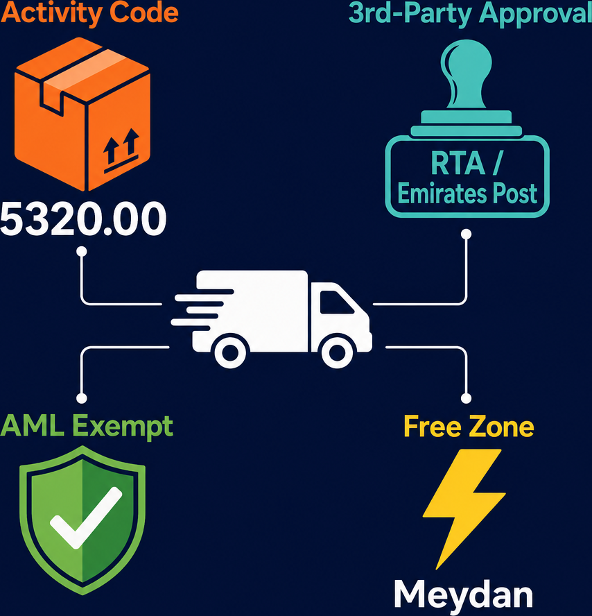 Infographic: Setting up a Courier Company Business in Dubai