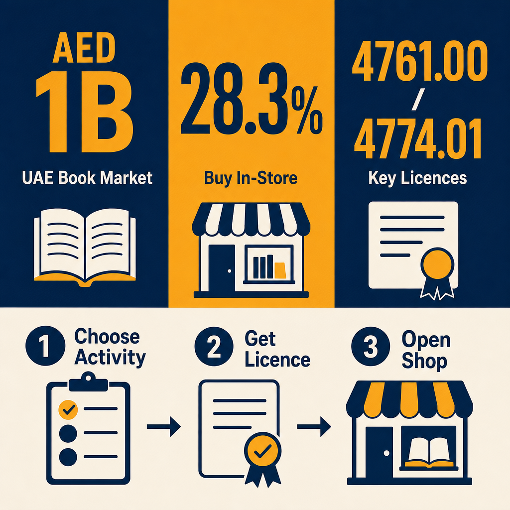 Infographic: Starting a Book Shop Business: Step-by-Step Guide for Success with Meydan Free Zone