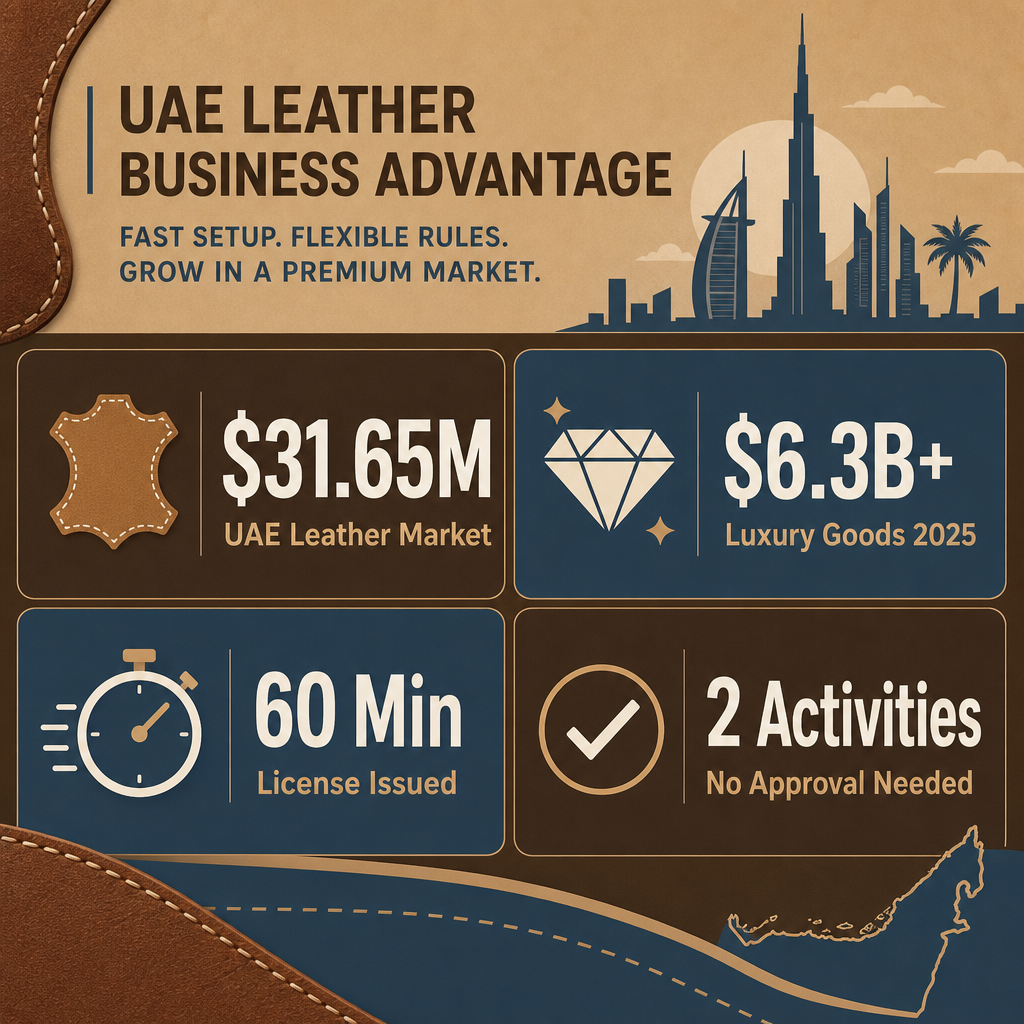 Infographic: Starting a Leather Wholesale Business in Dubai With Meydan Free Zone