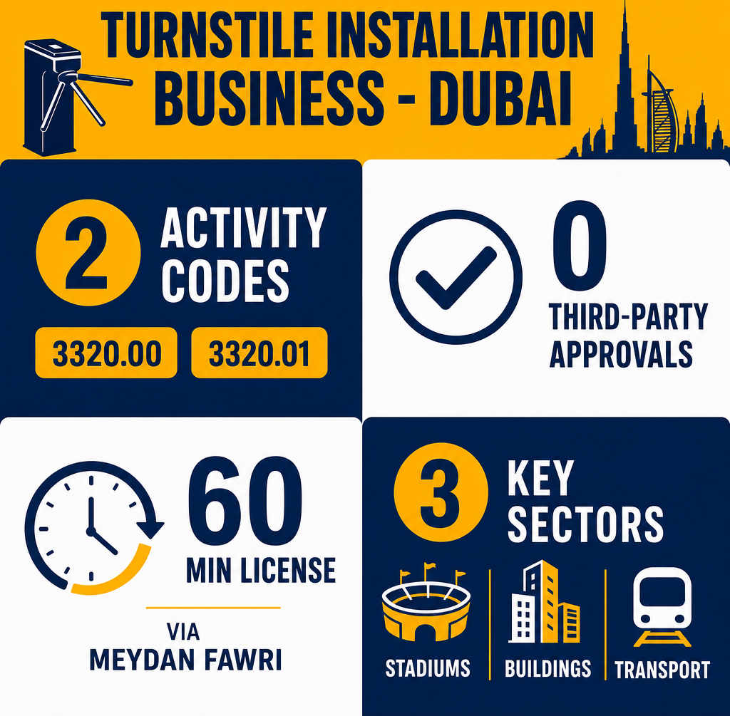 Infographic: Starting Turnstile Installation Business in Dubai