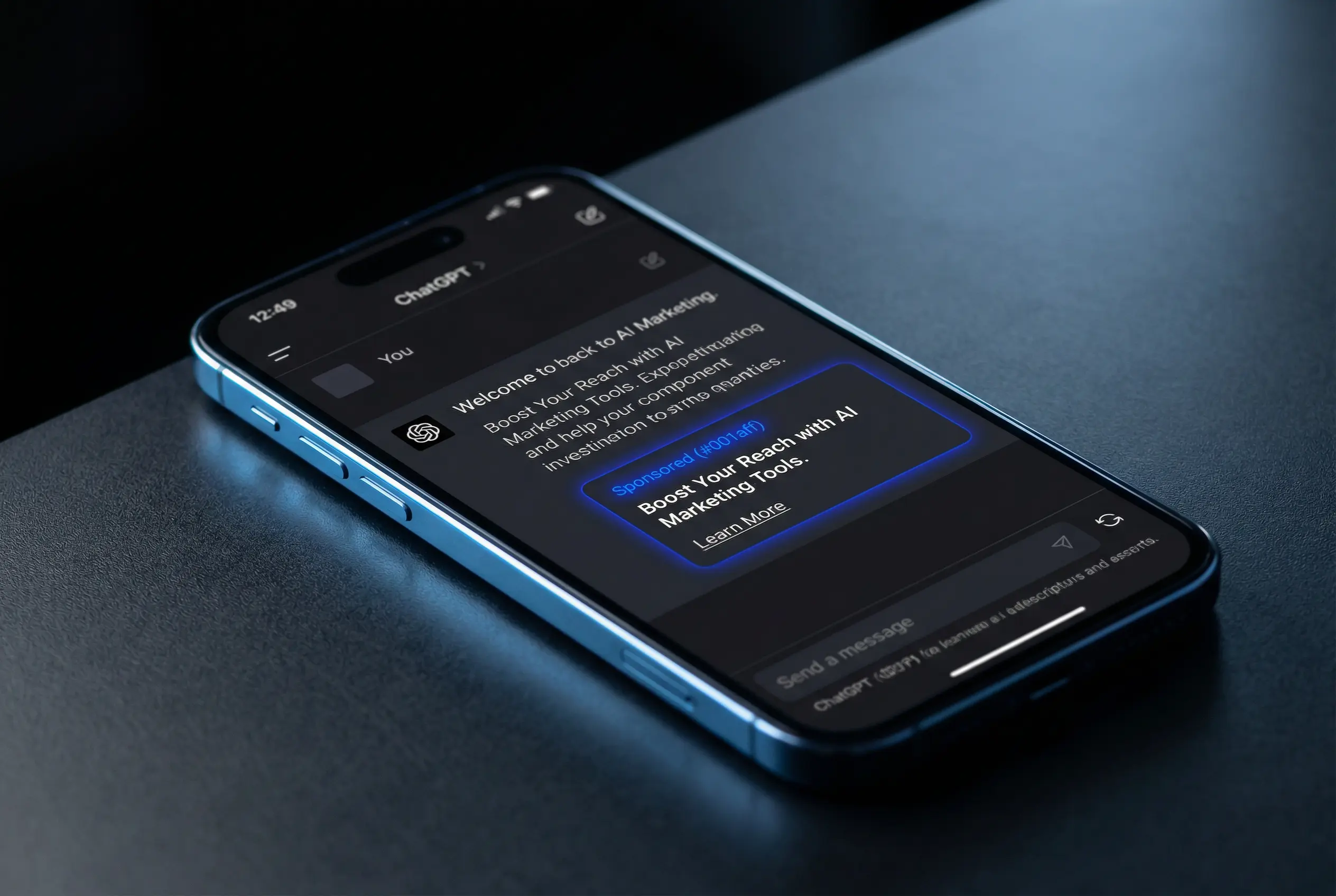 ChatGPT Ads szálláshely-listázás példa