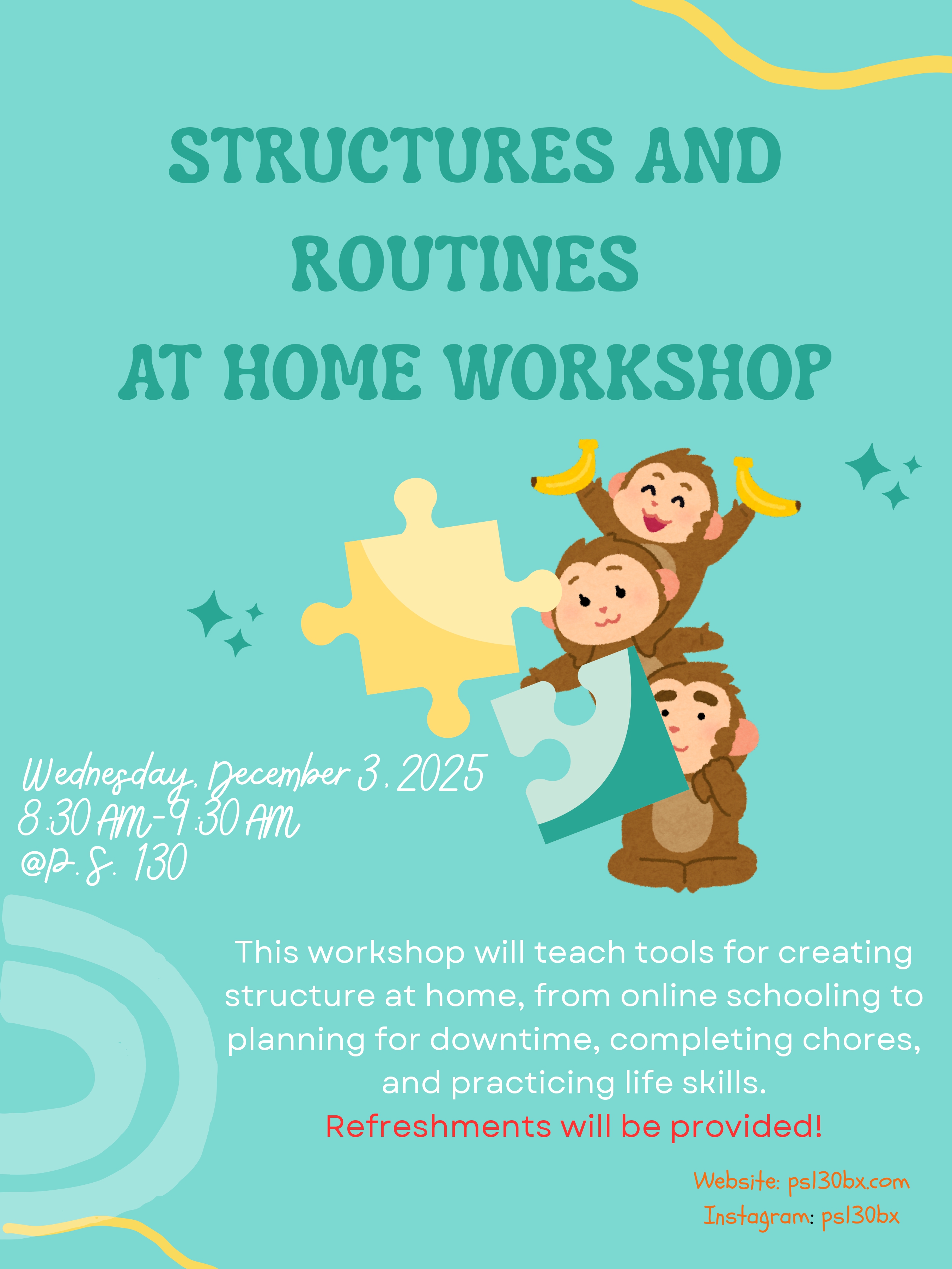 Attention kindergarten through fourth grade families! flyer