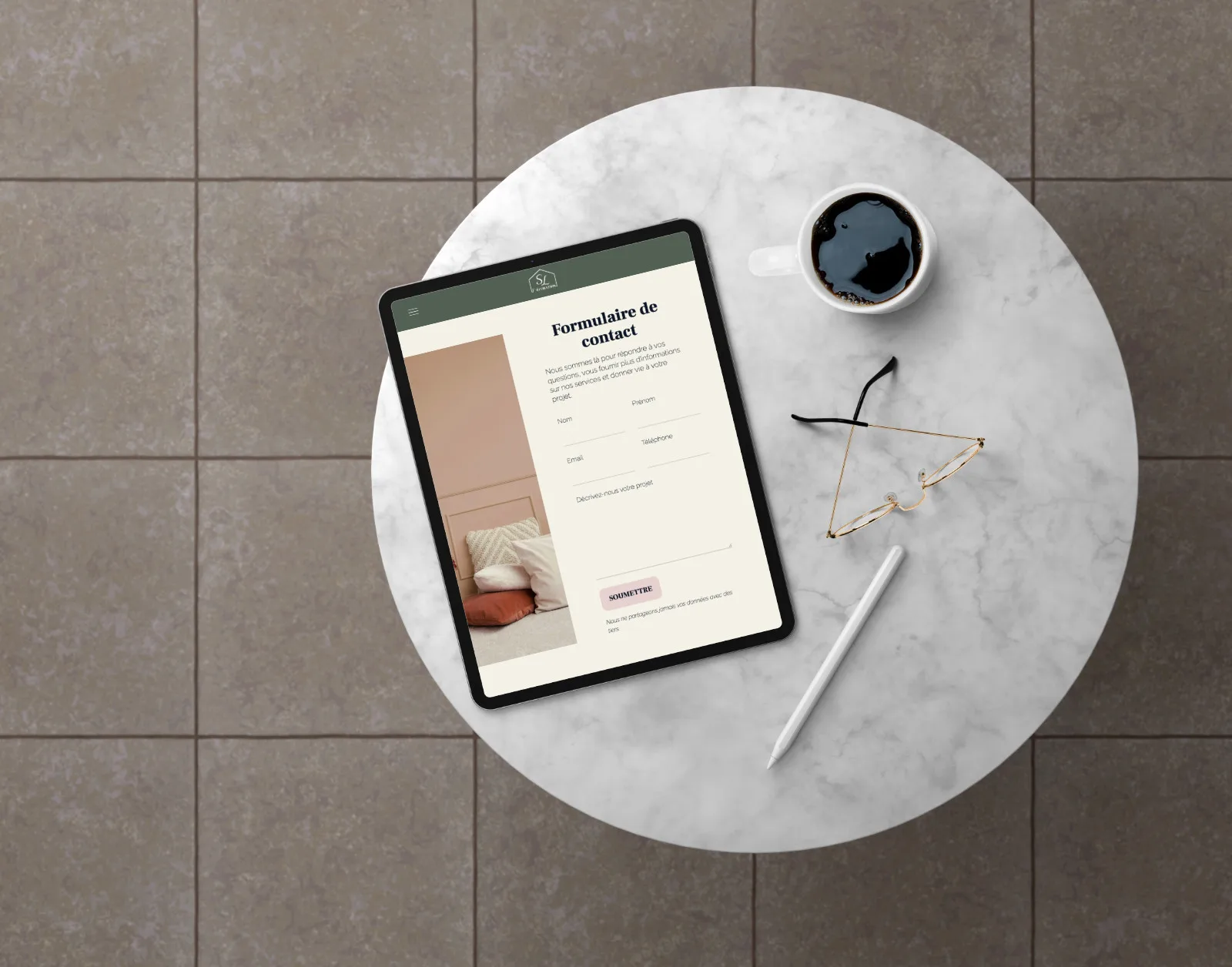 Le formulaire de contact du site internet de SL Décoration