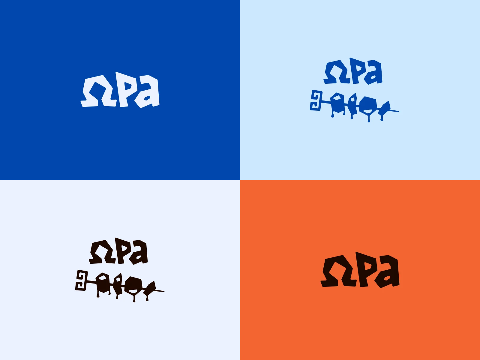 Le logo Opa sur des fonds de différentes couleurs