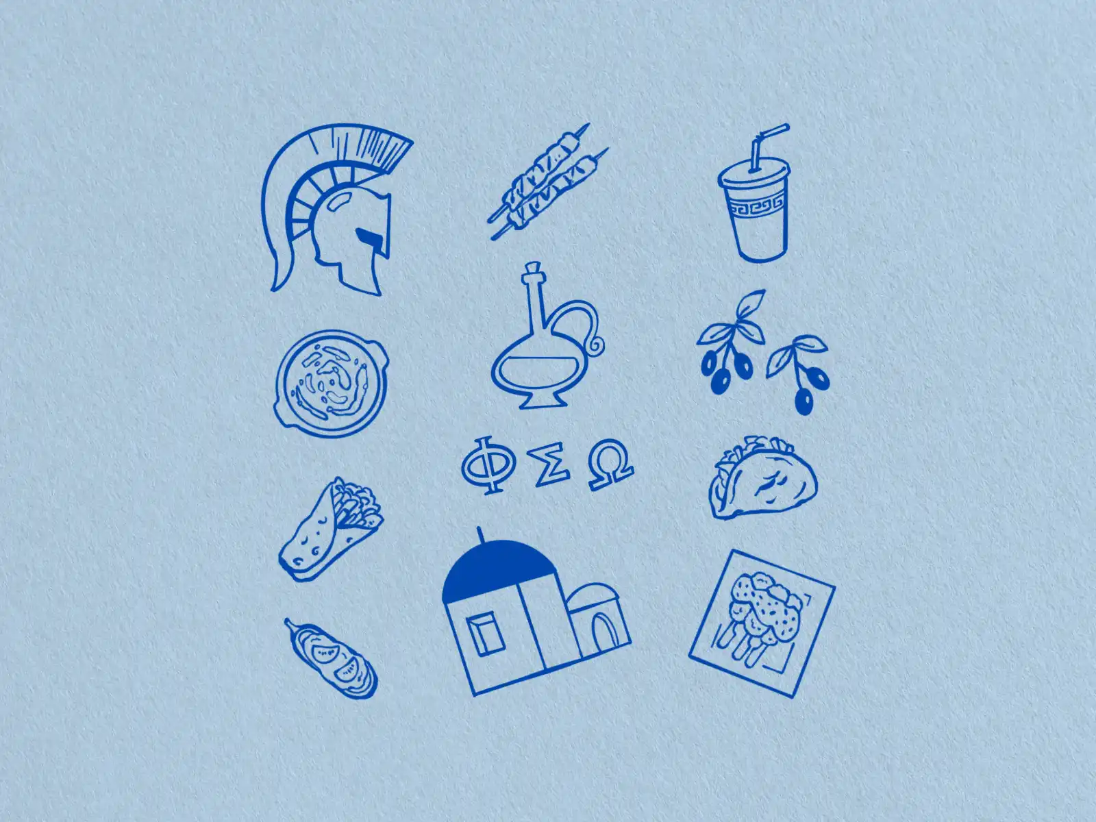 Série d'illustrations pour une marque de foodtruck grec