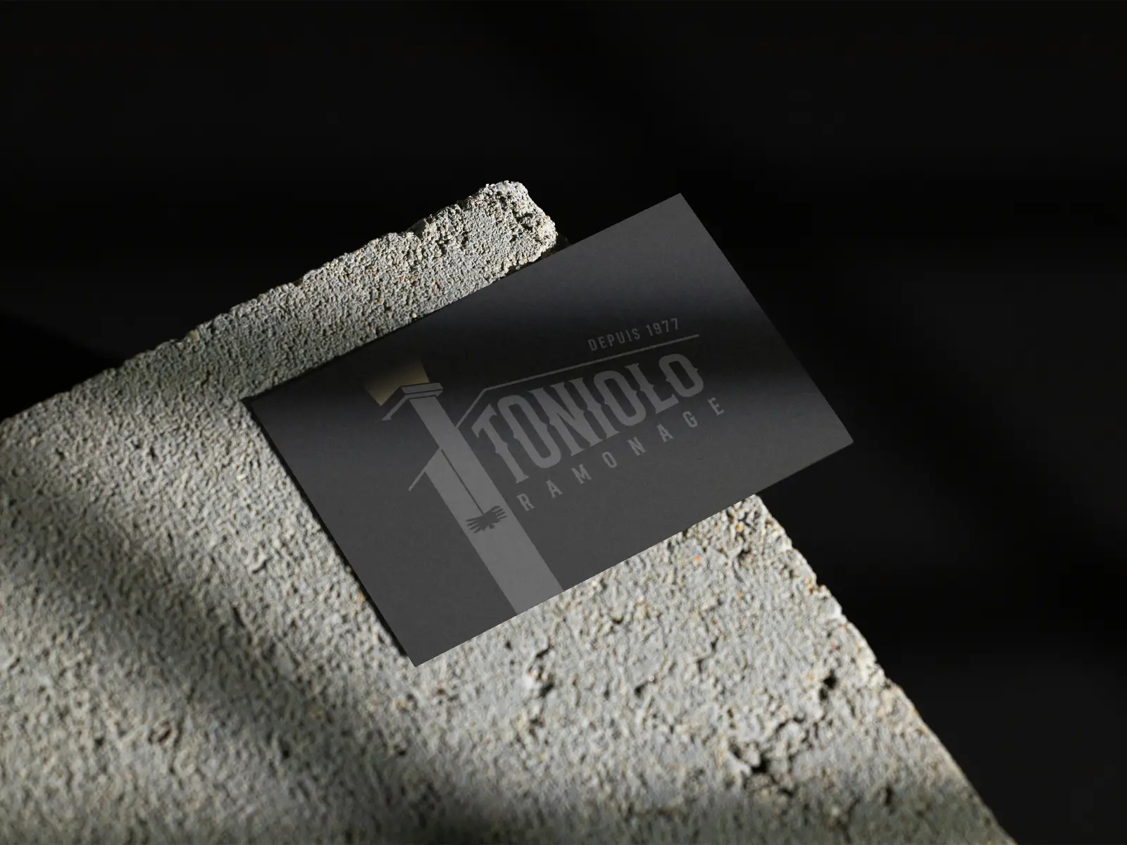 Carte de visite sombre pour une entreprise de ramonage