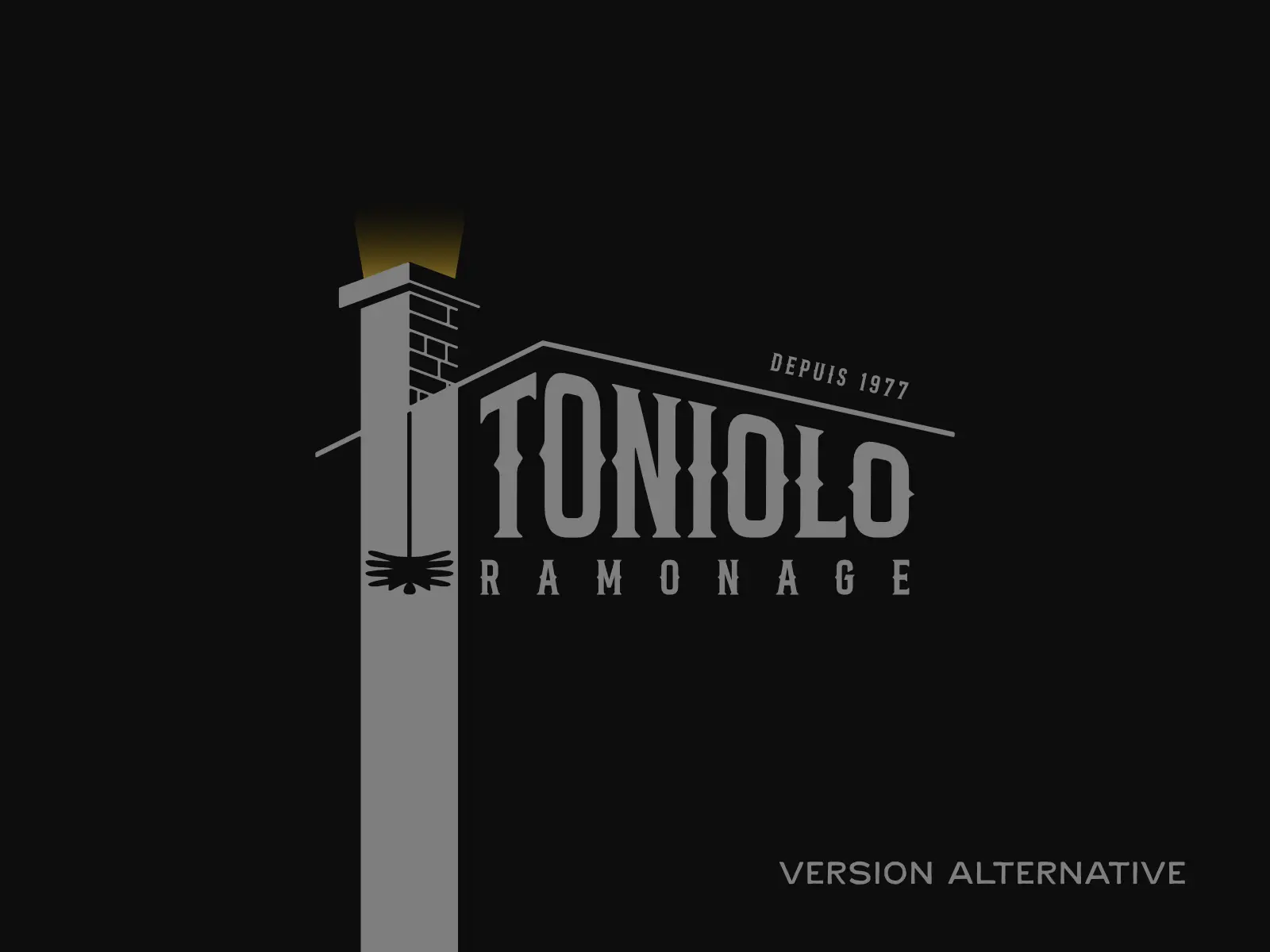 Version alternative du logo Toniolo, entreprise de ramonage