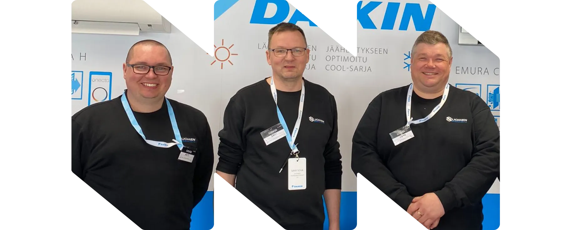 Suomen Energiaratkaisut tiimi: Antti Mannonen, Sami Sova ja Ismo Riepula