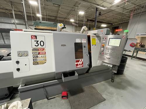HAAS SL-30T CNC Lathe - Low Hours, Automatic Bar Feeder Included