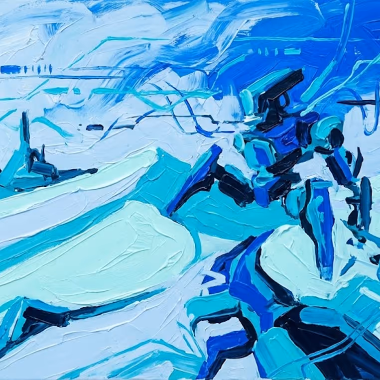 Artistic vision of future city with AI-powered infrastructure